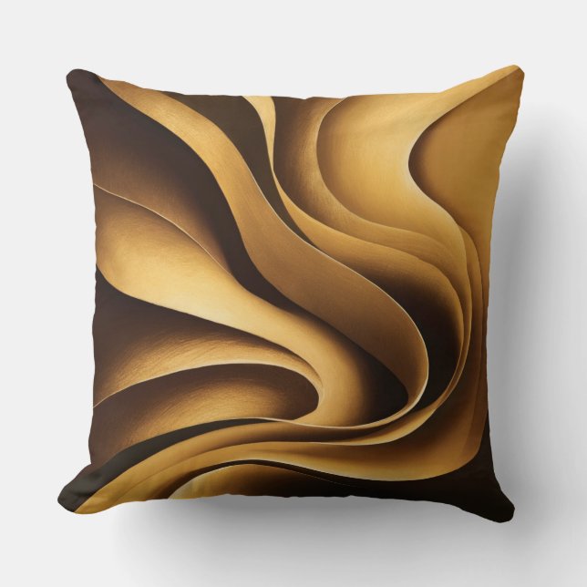 Cojín Decorativo Efecto Ombre Dorado (Anverso)