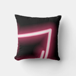 Cojín Decorativo Efecto Rosa brillante sobre negro