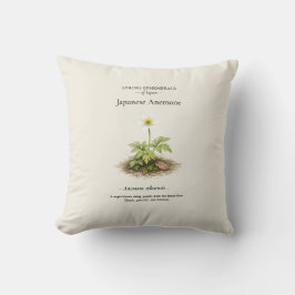Cojín Decorativo Efímeras de primavera de Japón – Anemone japonesa