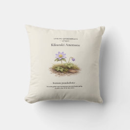 Cojín Decorativo Efímeras de primavera de Japón – Anemone Kikuzaki