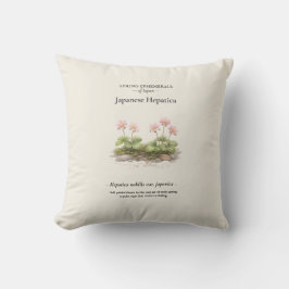 Cojín Decorativo Efímeras de primavera de Japón – Hepática japonesa