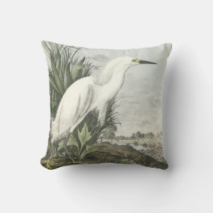 Cojín Decorativo Egret nevado por Audubon