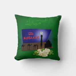 Cojín Decorativo Eid Mubarak Saludo 3D - Pillow