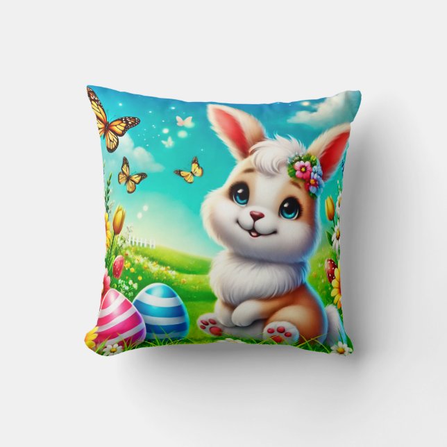 Cojín Decorativo Ein glücklicher Hase (Anverso)