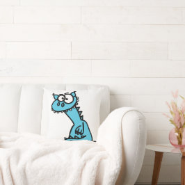 Cojín Decorativo Ein niedlicher Drache in blau