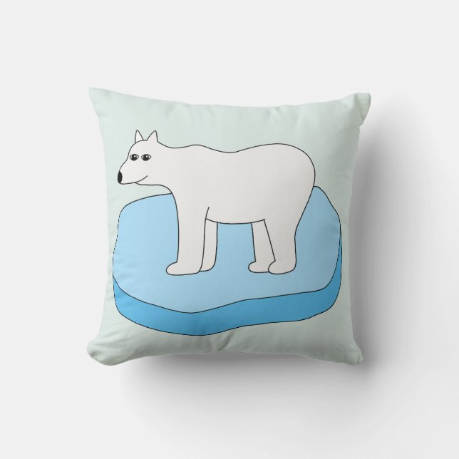 Cojín Decorativo Eisbär auf der Eisscholle (Anverso)