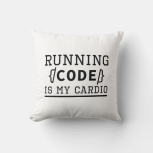 Cojín Decorativo Ejecutar código es mi cardio
