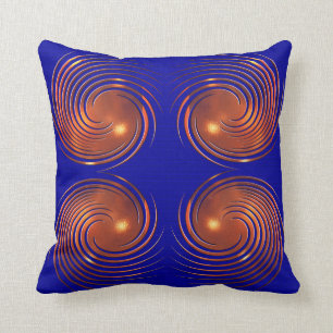 Cojín Decorativo Ejemplo espiral de oro abstracto