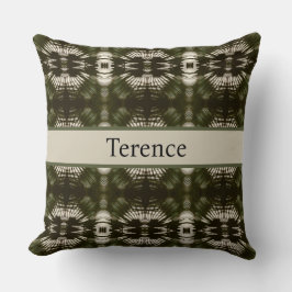 Cojín Decorativo Ejército de la Sombra de la Palma Verde, personali