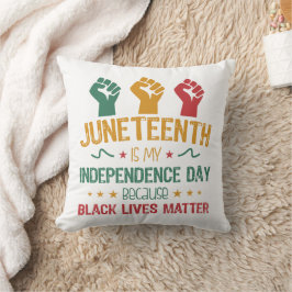 Cojín Decorativo El 11 de junio es mi Día de la Independencia Afric