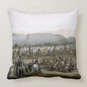 Cojín Decorativo El acampamento de los indios de Piekann, platea 43
