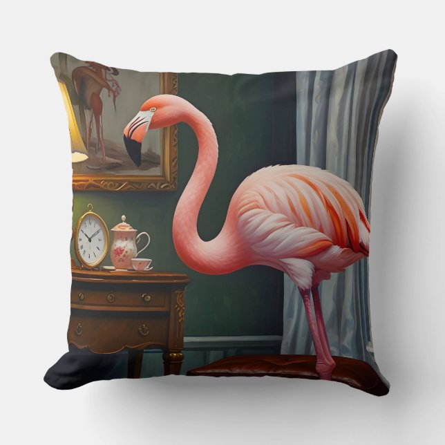 Cojín Decorativo El acogedor rincón de Flamingo (Anverso)