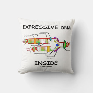 Cojín Decorativo El ADN expresivo dentro del humor de la biología m