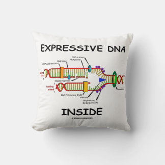 Cojín Decorativo El ADN expresivo dentro del humor de la biología m