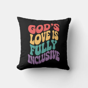 Cojín Decorativo El amor de Dios es totalmente inclusivo Cristiano 