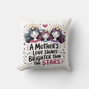 Cojín Decorativo El amor de una madre brilla más que las estrellas