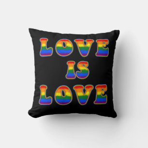 Cojín Decorativo El amor es amor Comunidad gay de las letras del ar