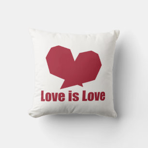 Cojín Decorativo El amor es amor corazón rojo