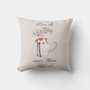 Cojín Decorativo El amor es chocolate caliente