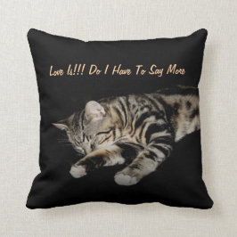 Cojín Decorativo El amor es. Dulce del gatito