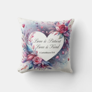 Cojín Decorativo El amor es el amor del paciente es el corazón amab