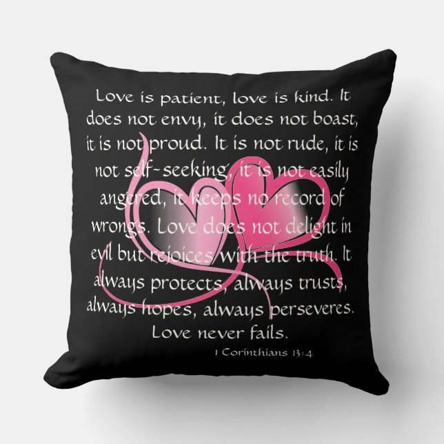 Cojín Decorativo El amor es paciente (Anverso)