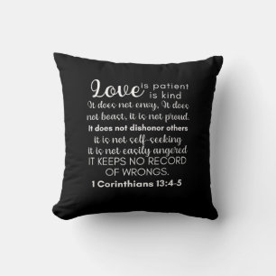 Cojín Decorativo El amor es paciente el amor es amable corintios cr