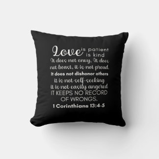 Cojín Decorativo El amor es paciente el amor es amable corintios cr