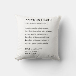 Cojín Decorativo El amor es poesía fluida