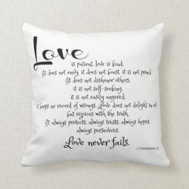 Cojín Decorativo El amor es telas a rayas del paciente (verso) de