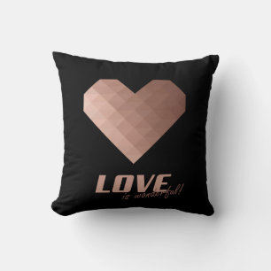 Cojín Decorativo El amor es una cita maravillosa, efecto metálico d