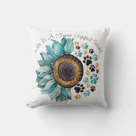 Cojín Decorativo El Amor Es Una Palabra De Cuatro Piernas, El Perro