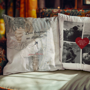Cojín Decorativo El amor no conoce la distancia Relación a larga di