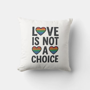 Cojín Decorativo El amor no es una opción Camiseta vintage de orgul