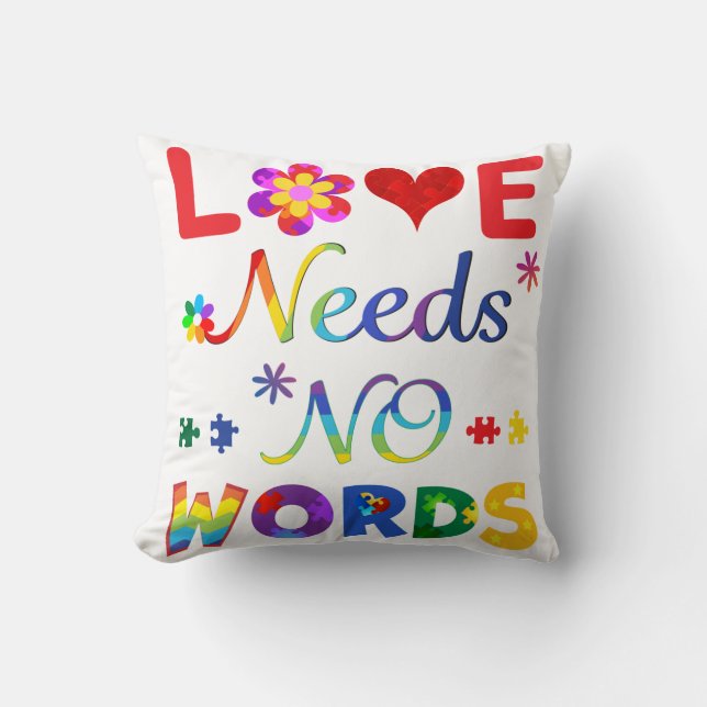 Cojín Decorativo El amor no necesita palabras (Anverso)