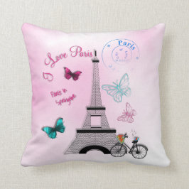 Cojín Decorativo El amor parisino vintage