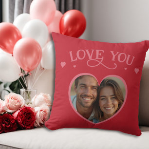 Cojín Decorativo El amor personalizado romántico rojo de San Valent