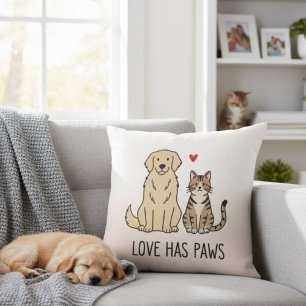 Cojín Decorativo El amor tiene patas Ilustración minimalista de p