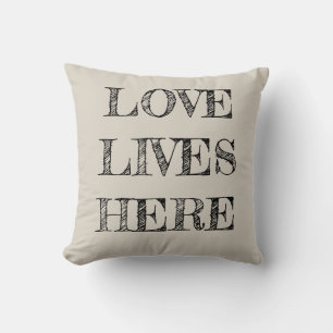 Cojín Decorativo El amor vive aquí la casa de campo Pillow