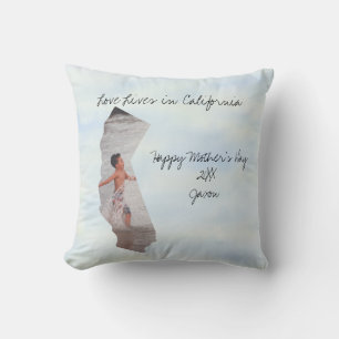 Cojín Decorativo El amor vive en California, foto de un Personaliza