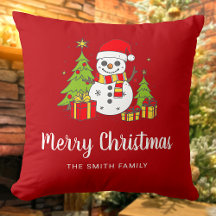 El árbol de invierno navideño Snowman personalizad