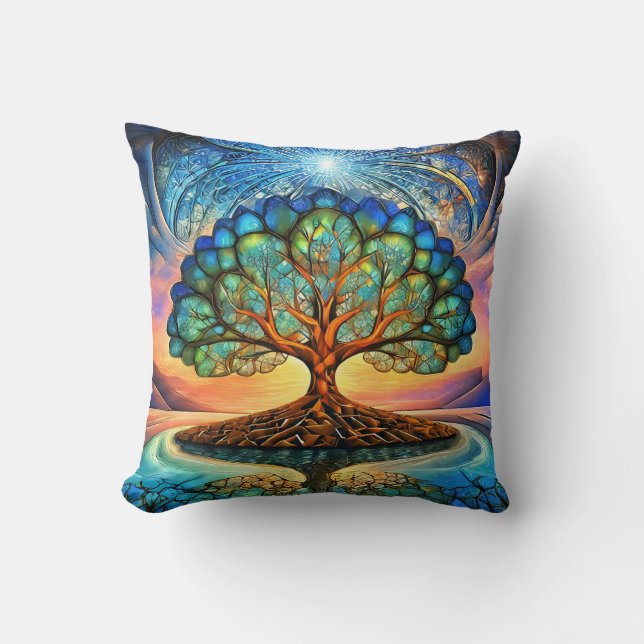 Cojín Decorativo El árbol de la vida espléndido lanza cojín.10 (Anverso)