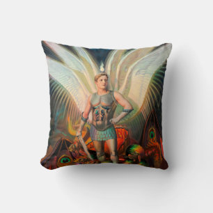 Cojín Decorativo El Arcángel Michael derrota al dragón