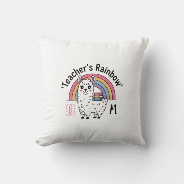 Cojín decorativo "El arcoiris del profesor" - Cute (Anverso)