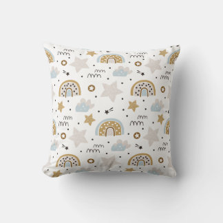Cojín Decorativo El arcoiris escandinavo con estrellas