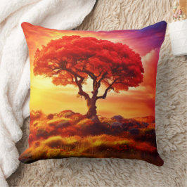 Cojín Decorativo El arte del árbol de la vida brillante