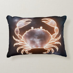 Cojín Decorativo El arte del cangrejo celestial representa los cerd