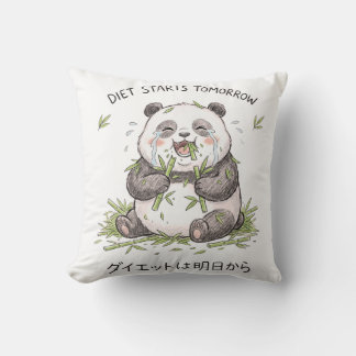 Cojín Decorativo El Arte del Meme del Panda Llorando Divertido 'La
