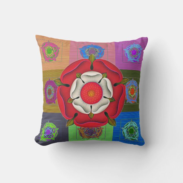 Cojín Decorativo El arte pop Tudor subió (Anverso)