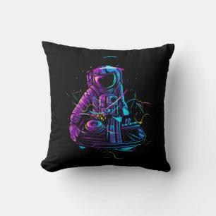 Cojín Decorativo El Astronauta Funky De Guay Dj Jugando A Las Maque